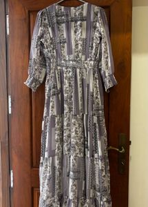 Boho Patchwork Floral Midi Dress