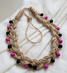 Boho Braided Jute Necklace