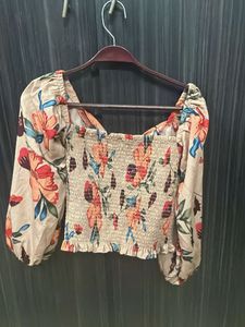 Floral Smocked Long Sleeve Top