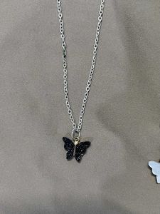 Butterfly Pendant Necklaces - Set of 2