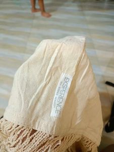 Chic Mesh and Cotton Tote Bag
