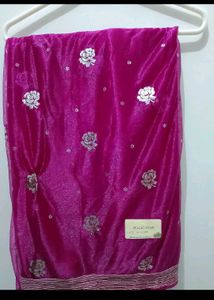 New Saree With Blouse Attached No Return/no Refund