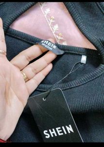 Black Halter crop top