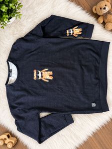Cute Teddy Bear Graphic Long Sleeve Top