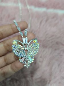 Sparkling Butterfly Pendant Necklace