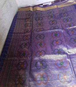 Elegant Blue &amp; Gold Saree