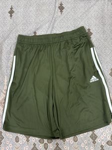 Adidas Men's Olive Green Athletic Shorts