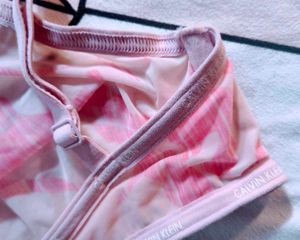 Calvin Klein Pink Marble Sports Bra