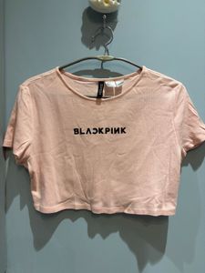 Pink BLACKPINK Cropped T-Shirt