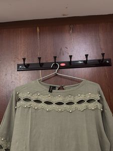 Elegant Pearl Embellished Top