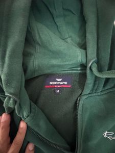 Red Tape Men's Green Zip-Up Hoodie