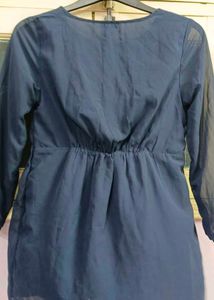 Navy blue Peplum Top