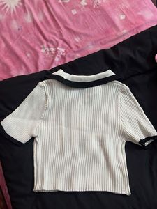 Cute White Polo Top