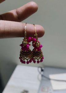 Oxidized Silver Jhumka Earrings