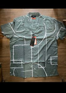 MBX Los Angeles Premium Green Printed Casual Shirt