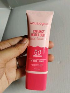 Aqualogica Radiance Water Light Fluid Sunscreen.
