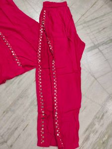 Vibrant Pink Kurta Set with Trousers