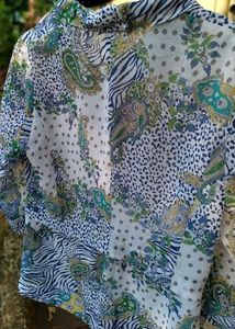 Bohemian Print Button-Up Shirt