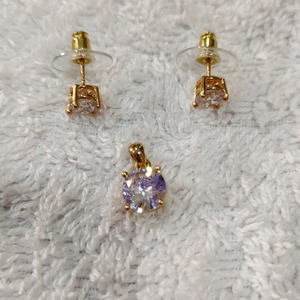 solitaire pendant set