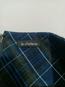Imported Plaid Pleated Mini Skirt Size 32