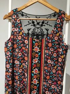 Floral Print Sleeveless Dress