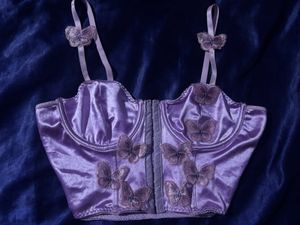 Lavender Butterfly Corset Top