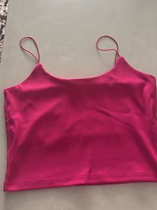 Hot Pink Ribbed Camisole Top