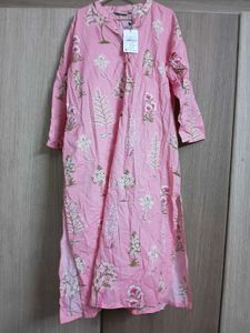pure cotton Pretty Pink Printed Kurta