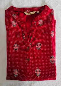 Red branded kurti