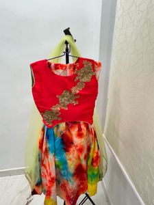 Vibrant Tie-Dye Lehenga Choli Set