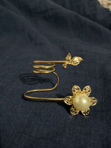Pearl Sunflower Unique Ring