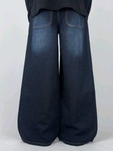 Wide Leg Dark Wash Denim Jeans