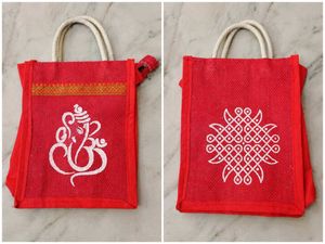 ❤️ Tote Bag with Ganesha & Kolam