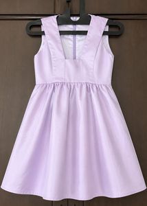 Lilac Satin A-Line Mini Dress