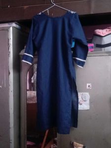 Blue Embroidered Kurta