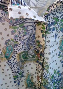 Bohemian Print Button-Up Shirt