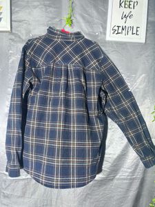 Men's Blue Plaid Flannel Shirt