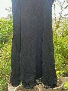 Black Lace Trimmed Mini Dress