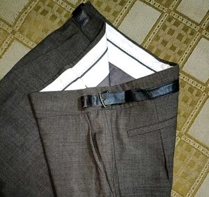 Classic Grey Wide-Leg Trousers