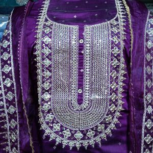 Unstitched Chanderi Silk Suit