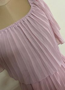 Off Shoulder Peach Dress