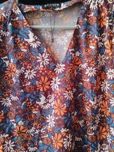 Knee Length Brown Frock.
