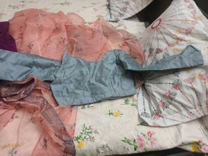 Peach Floral Saree with Embellished Border