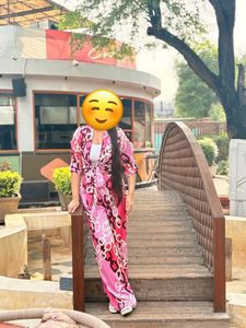 Chic Pink Chain Print Co-ord Set