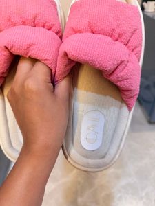 Comfy Pink Padded Slides
