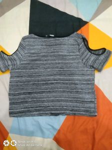 Stylish Grey Striped Top
