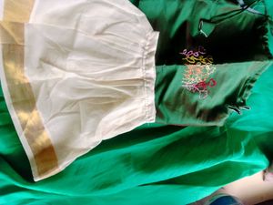Green Embroidered Dress