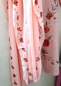 Satin Crape With attractive Hand Painting