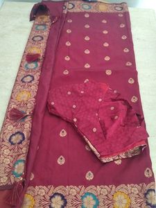 Elegant Pink Silk Saree with Blouse