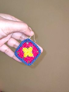 Handmade Crochet Granny Square Earrings